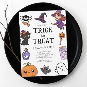 Invitation Costume de fête Halloween pour enfants mignons pou