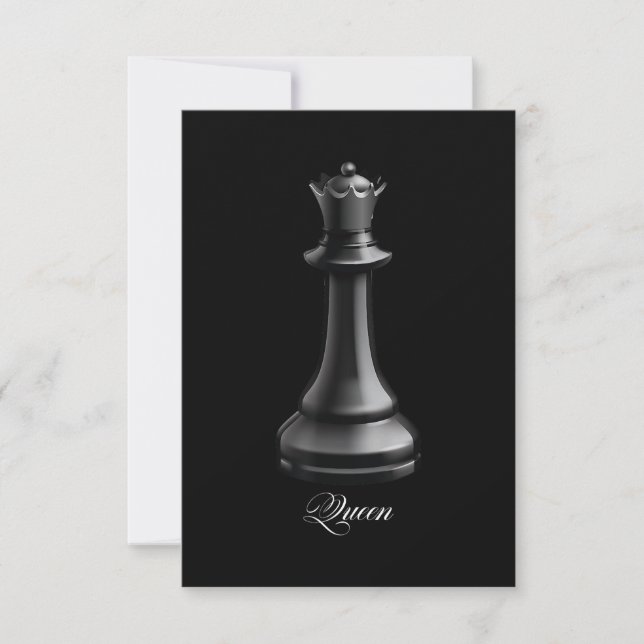 Invitation Costume de la Reine du Jeu d'Échecs pour Halloween (Devant)