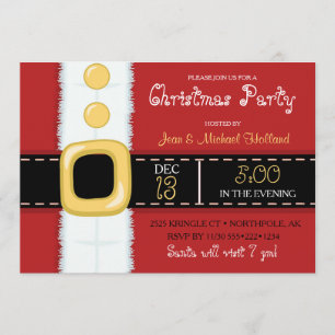 Invitation Costume de Père Noël Fête de Noël