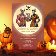 Costume de squelette élégant Cocktail Party Hallow