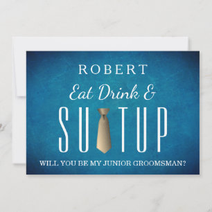 Invitation Costume de tableau noir Serez-vous mon groomsman ?