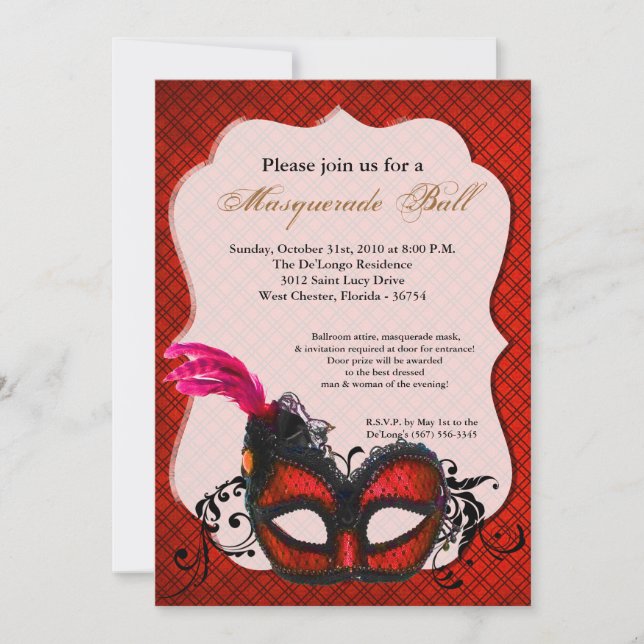 Invitation Costume d'Halloween (Devant)