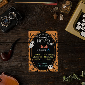 Invitation Costume d'Halloween éffrayant fête d'anniversaire