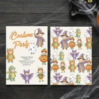Costume d'Halloween pour enfants à l'aquarelle, fê