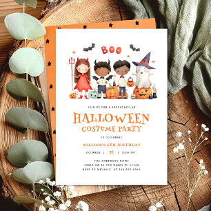 Invitation Costume d'Halloween pour enfants fête d'anniversai