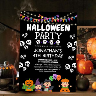 Invitation Costume d'Halloween pour enfants mignons pour fête