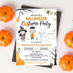 Invitation Costume d'Halloween pour les enfants mignons Fête 