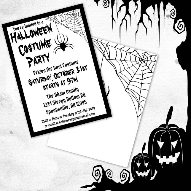 Invitation Costume d'Halloween Spider (Créateur téléchargé)