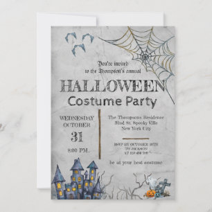 Invitation Costume d'Halloween vintage