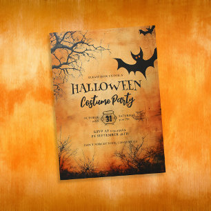 Invitation Costume d'Halloween vintage