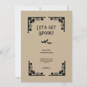 Invitation Costume Éffrayant Vintage simple Fête d'Halloween