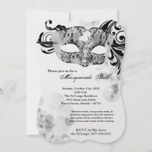 Invitation Costume Mascarade Argent Mascarade Masque Masque P