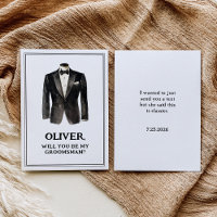 Costume Noir Drôle Vous Serez Ma Proposition Groom