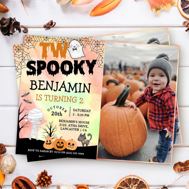 Invitation Costume pour enfants d'Halloween 2e anniversaire d (Créateur téléchargé)