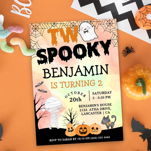 Invitation Costume pour enfants d'Halloween 2e fête d'anniver (Créateur téléchargé)