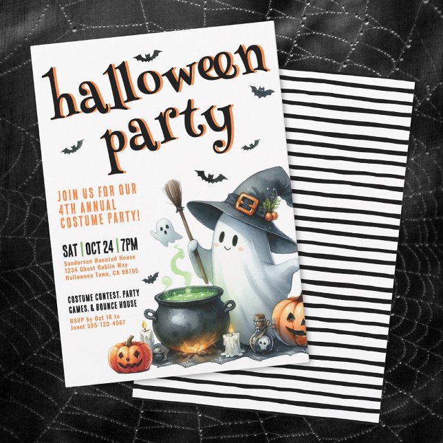 Invitation Costume pour enfants Fête d'Halloween (Kids Costume Halloween Party Invitation)