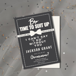 Invitation Costume simple smoking noir et blanc pour garçon d