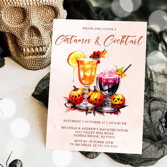 Invitation Costumes & Cocktails Fête d'Halloween (Créateur téléchargé)