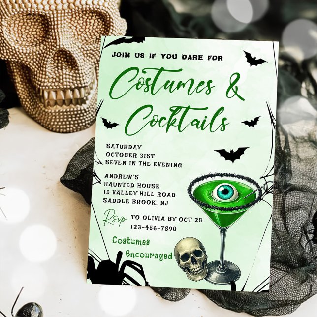 Invitation Costumes & Cocktails Fête d'Halloween (Créateur téléchargé)