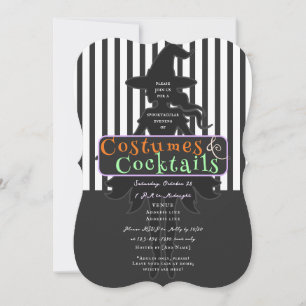 Invitation Costumes & Cocktails Halloween Boire jusqu'aux sor