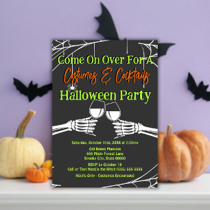 Invitation Costumes de squelette gothique pour Halloween & Co