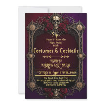 Costumes et cocktails de crânes gothiques Roses ca
