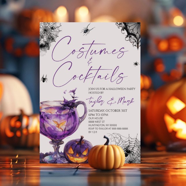 Invitation Costumes et cocktails Éffrayant Halloween Party (Créateur téléchargé)