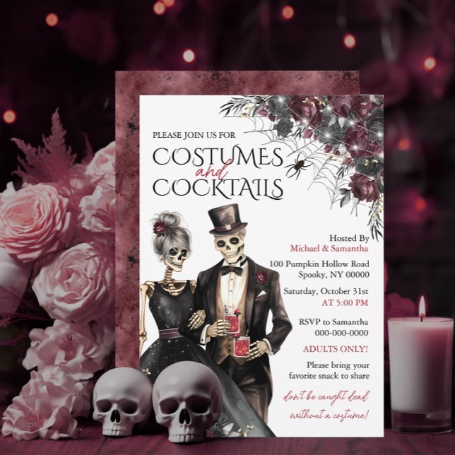 Invitation Costumes et cocktails Fête d'Halloween pour adulte (Créateur téléchargé)