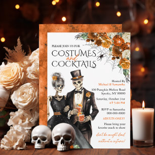 Invitation Costumes et cocktails Fête d'Halloween pour adulte