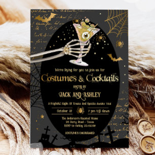 Invitation Costumes et cocktails Fête d'Halloween pour adulte