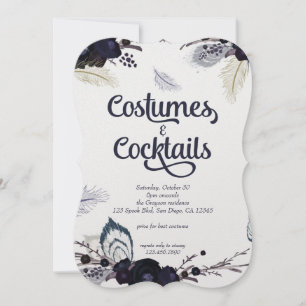 Invitation Costumes et cocktails Halloween Masquerade Bash