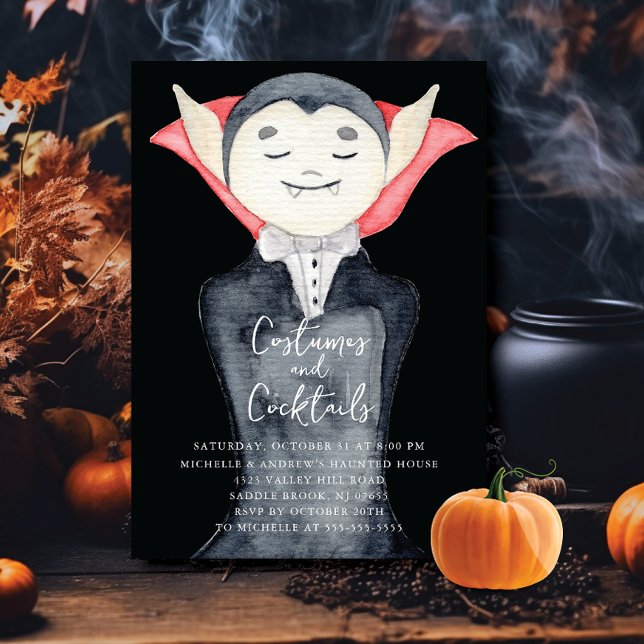 Invitation Costumes et cocktails vampires gothiques Halloween (Créateur téléchargé)