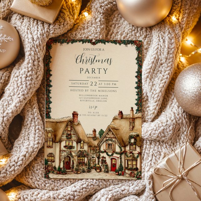 Invitation Cosy Village de vacances Noël (Créateur téléchargé)