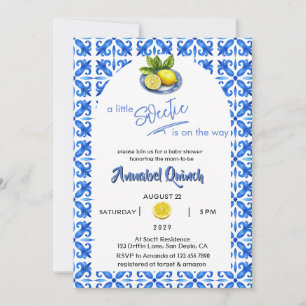 Invitation Côte d'Amalfi Petite Chérie Citron Baby Shower