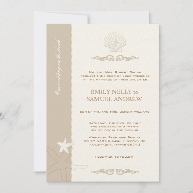 Invitation Côte d'Ivoire et Mariage Tan (Devant)