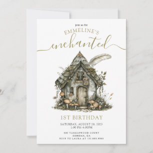 Invitation Cottage forestier enchanté 1er anniversaire