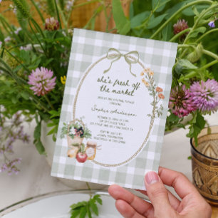 Invitation Cottage Green En vichy Hors Fête des mariées Du Ma