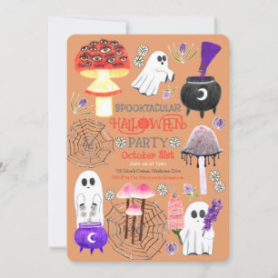 Invitation Cottagecore Halloween Ghouls