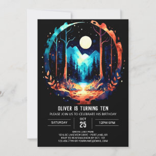 Invitation Cottagecore Timbre Bohème Anniversaire