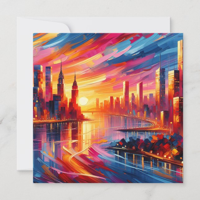 INVITATION COUCHER DE SOLEIL DE VILLE (Devant)