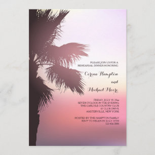 Invitation Coucher de soleil rose