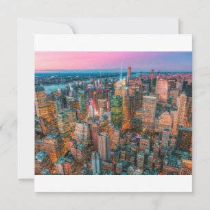 Invitation Coucher de soleil sur la skyline de New York   Cré