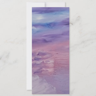 Invitation Coucher de soleil violet bleu rose abstrait coloré