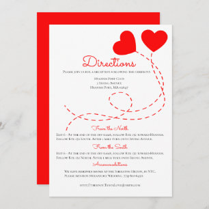 Invitation Coucou Rouge Coeurs Mariages Ballons