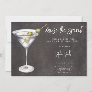 Invitation Couleur d'aquarelle de soirée cocktail