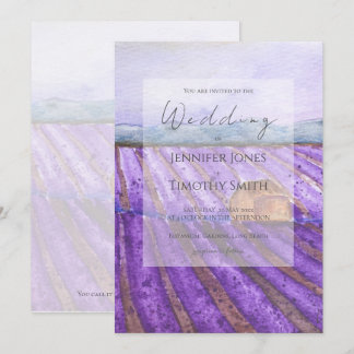Invitation couleur d'aquarelle violette
