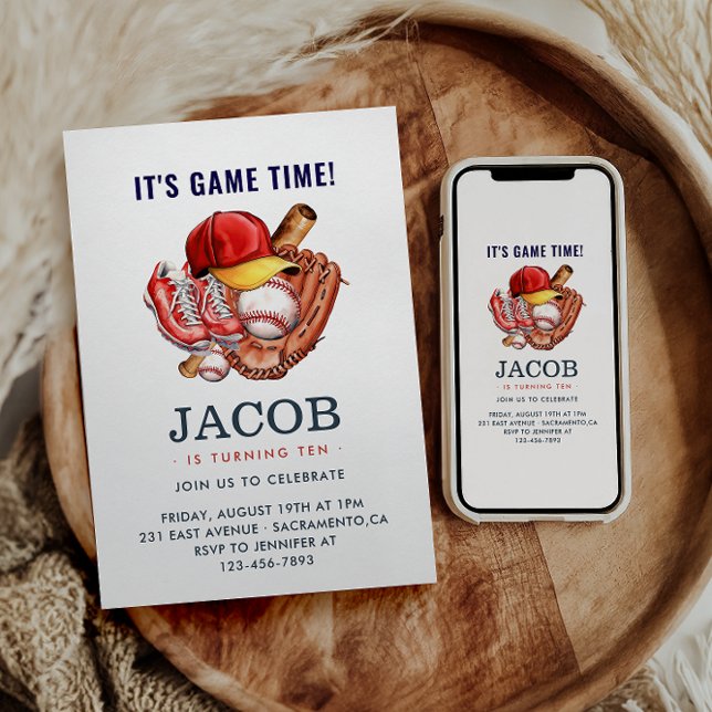 Invitation Couleur d'eau du Anniversaire de enfant de base-ba (Créateur téléchargé)