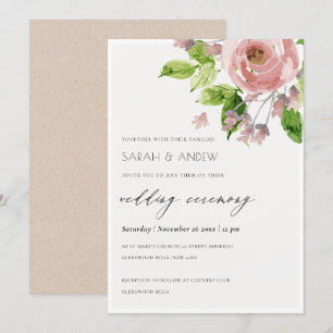 INVITATION COULEUR D'EAU ROMANTIQUE ROMANTIQUE DOUCE MARIAGE 
