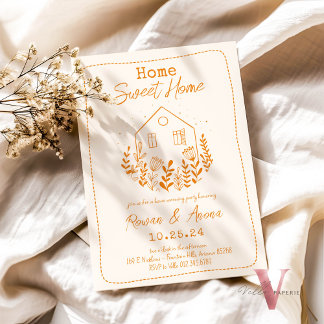 Invitation Couleur modifiable Manipulé Sweet House Réchauffem