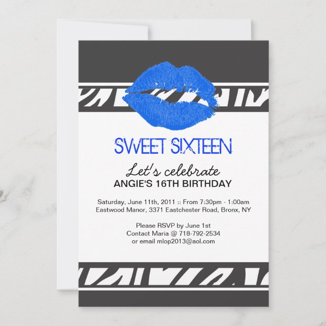 Invitation Couleur personnalisée (Devant)